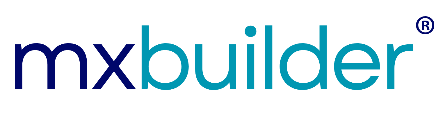 MX Builders full color logo lockup